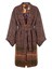 HUI MILANO Wool Blend Patchwork Long Cardigan