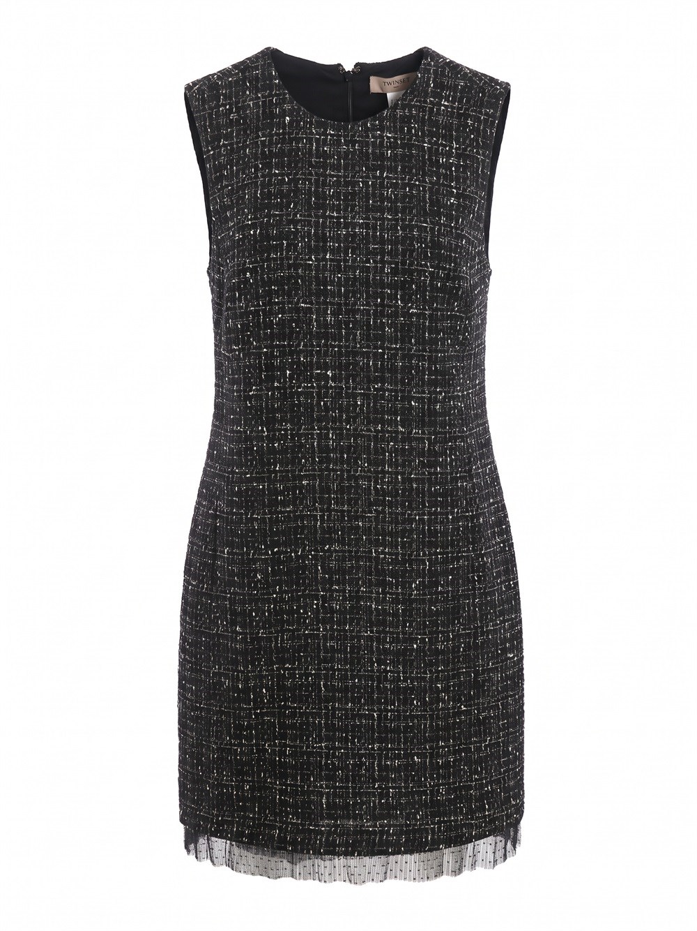 Twin Set Bouclé Dress With Tulle