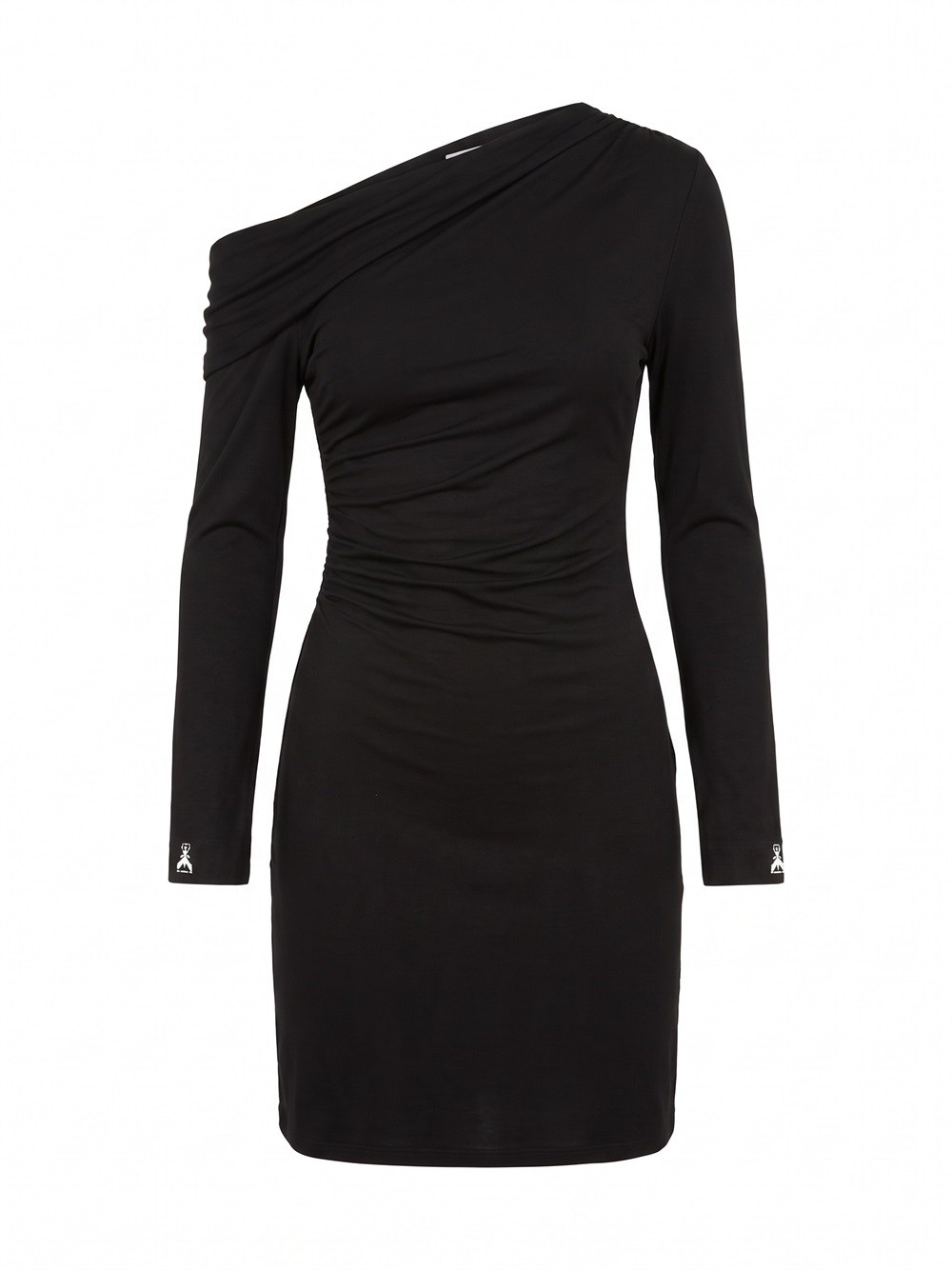 Patrizia Pepe Draped Wool Blend Midi Dress