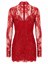 Blumarine Short Lace Dress with Embroidery