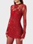 Blumarine Short Lace Dress with Embroidery