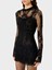 Blumarine Short Lace Dress with Embroidery