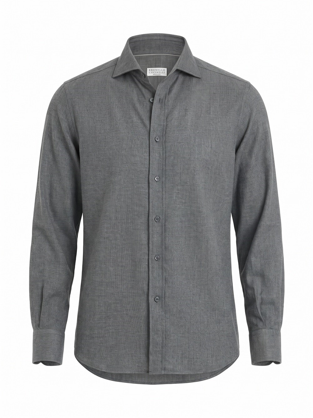 BRUNELLO CUCINELLI Brunello Cucinelli Flannel Chevron Shirt In Stretch Cotton