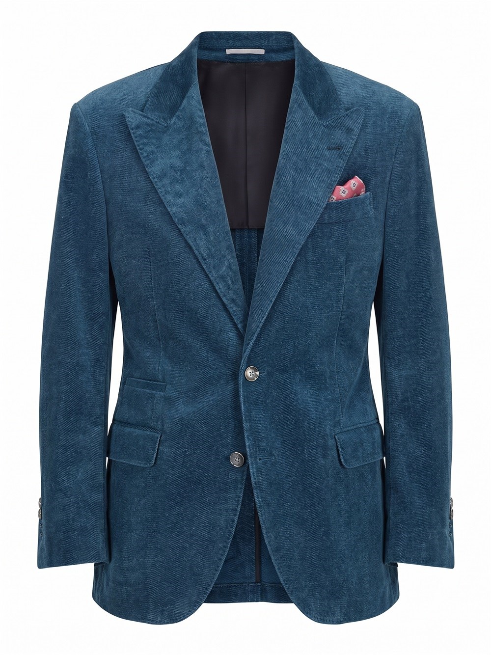 Brunello Cucinelli Denim-Effect Tailor Blazer