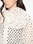 Blumarine Openwork Wool Cardigan with 3D Rose