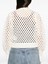 Blumarine Openwork Wool Cardigan with 3D Rose