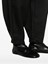 HUI MILANO Black Wool Cuffed Pants