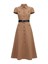 Self-Portrait Twill Belted Midi Dress
