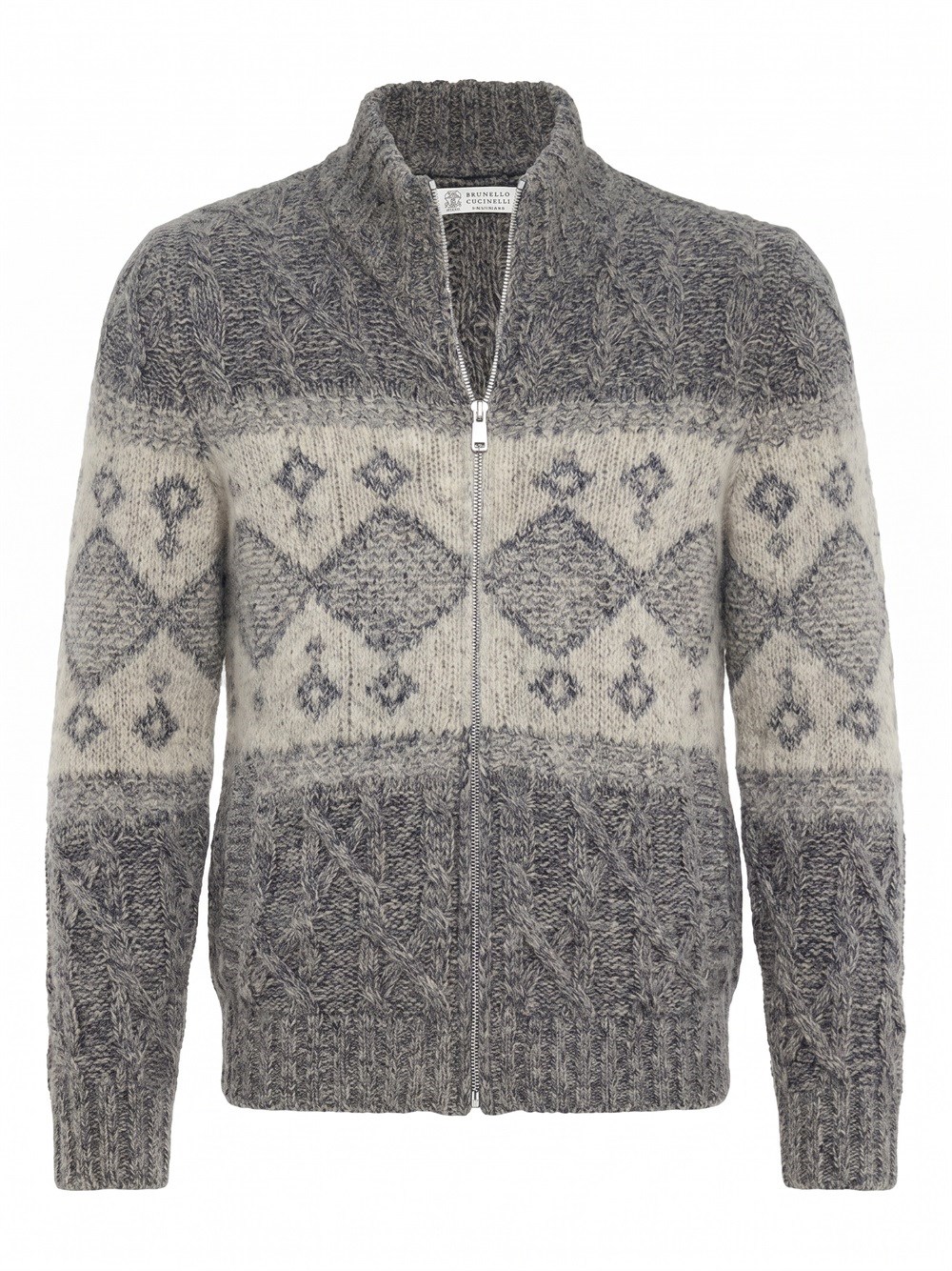 Brunello Cucinelli Wool Silk Cashmere Blend Cardigan