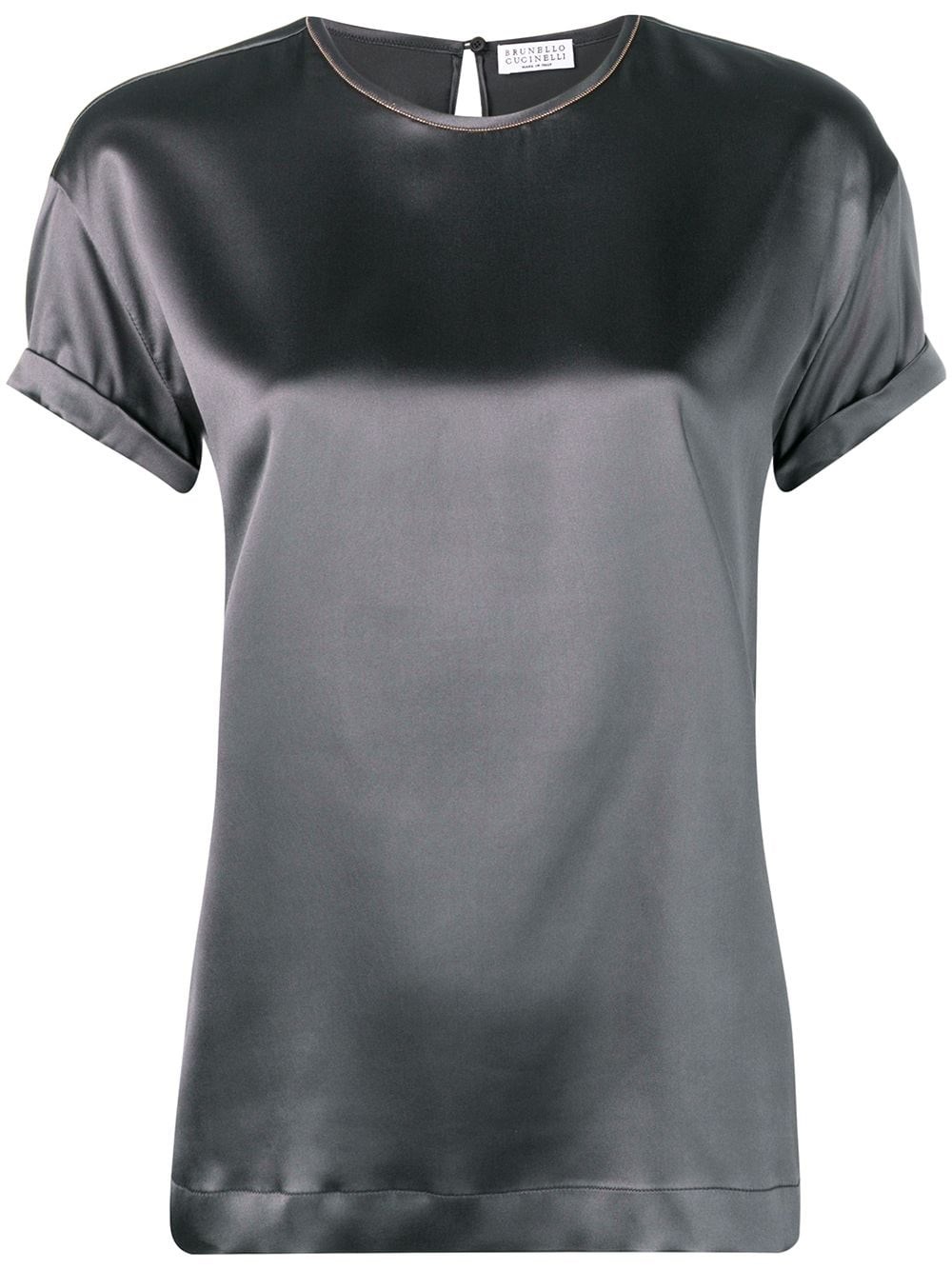 Brunello Cucinelli Short Sleeve Crew-neck T-shirt In Gray